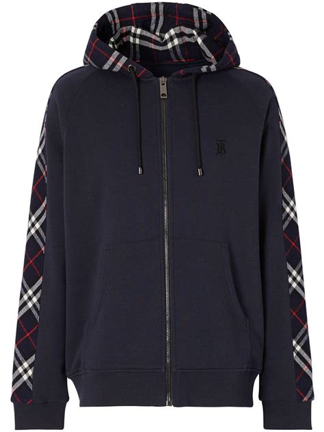 men's burberry hoodies|burberry vintage check zipped hoodie.